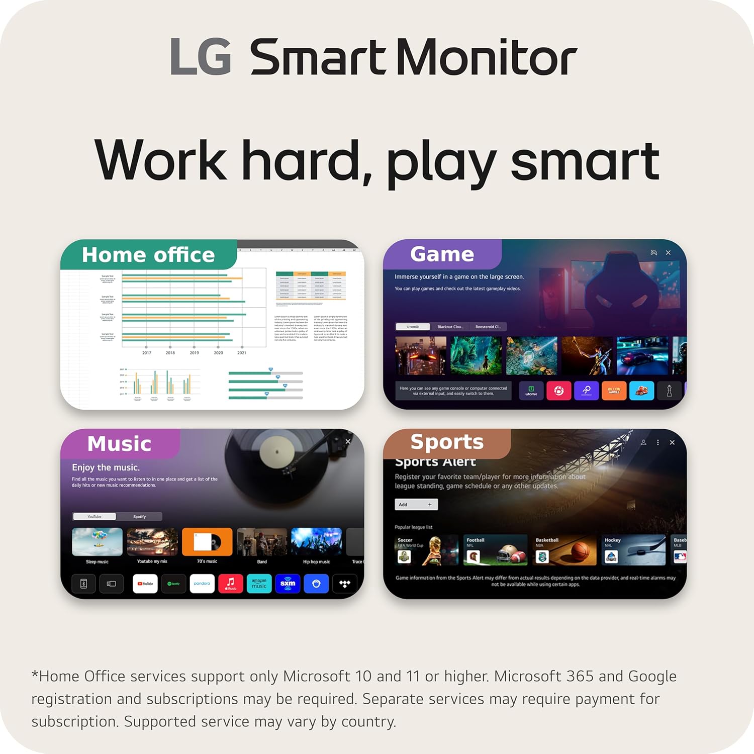 Thumbnail 4 de LG 34SR60QC-W 34-inch Curved QHD Smart Monitor (3440x1440) with webOS, HDR10, AirPlay 2, and Bluetooth