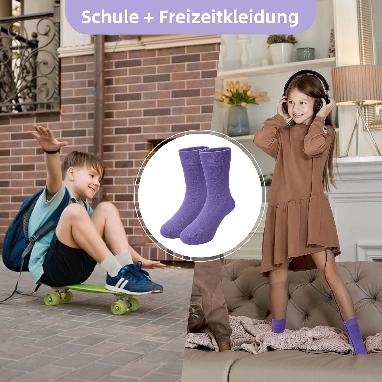 Thumbnail 6 de Kinder Socken Bambusviskose 5 Paar