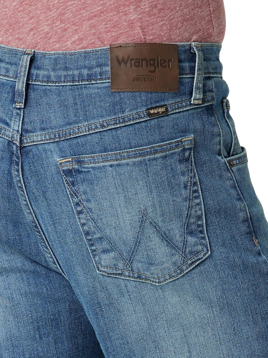 Detalle 2 de Wrangler Jean Coupe Droite Extensible pour Homme — Confort et allure intemporelle