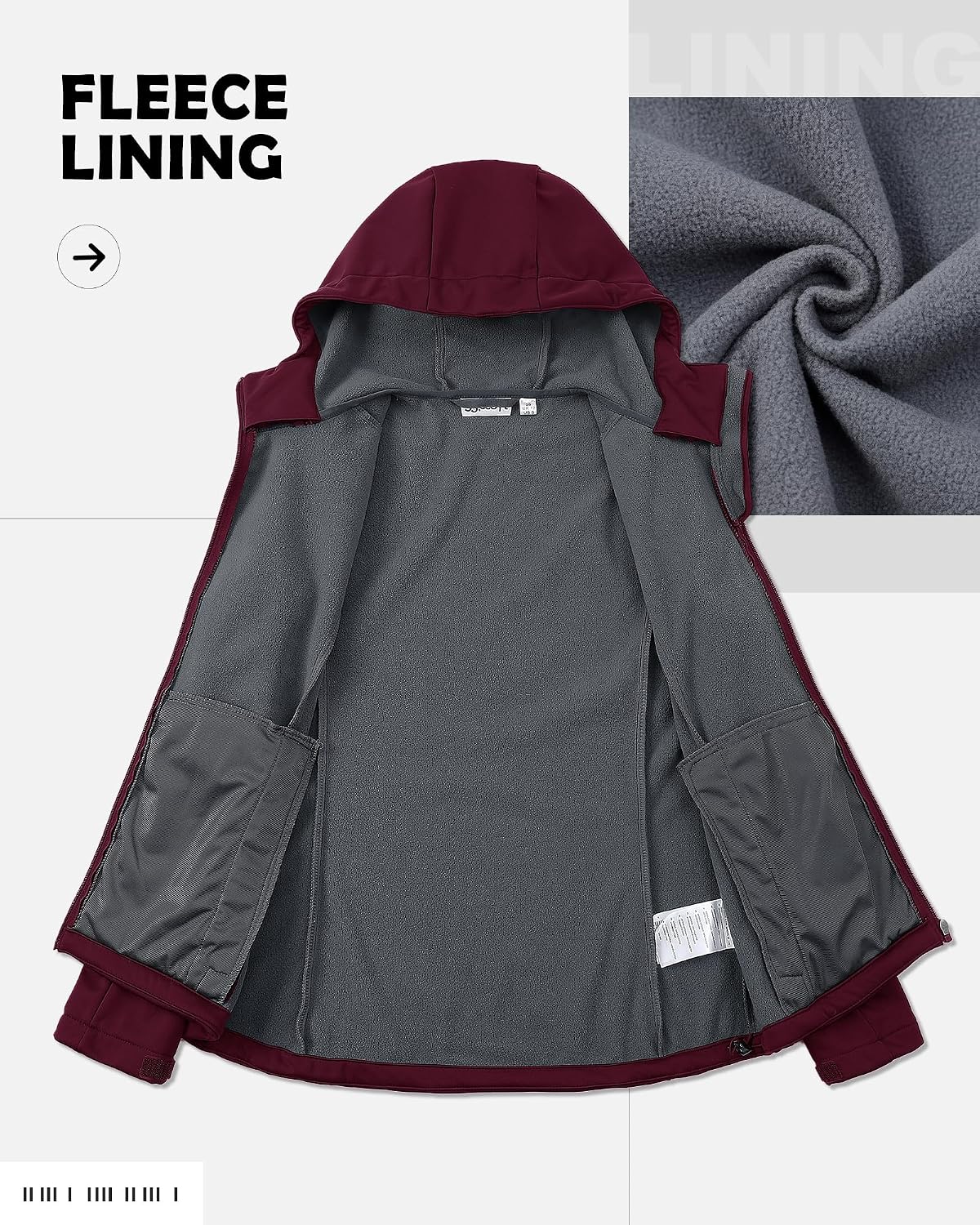 Detalle de 33,000ft Damen-Softshelljacke 8.000 mm wasserdicht