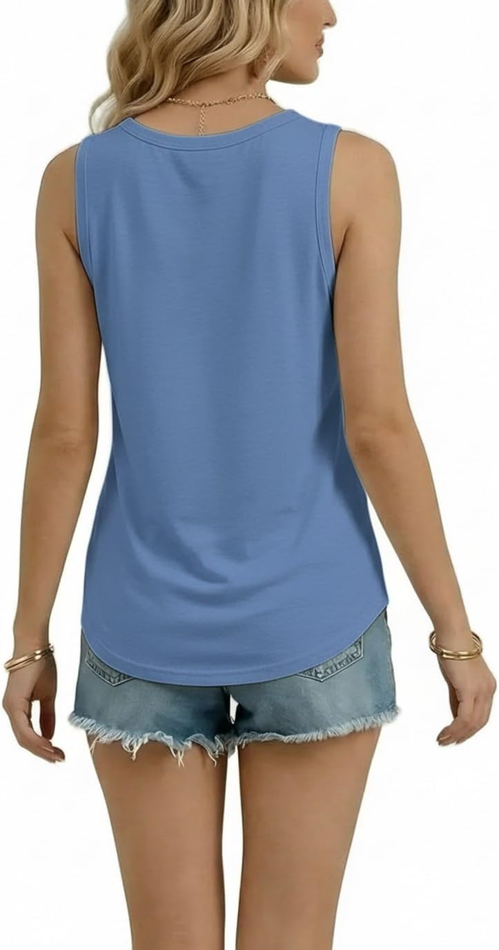 Detalle 1 de Haslike Women’s Summer Vest Top, Loose-Fit Sleeveless Camisole Tunic