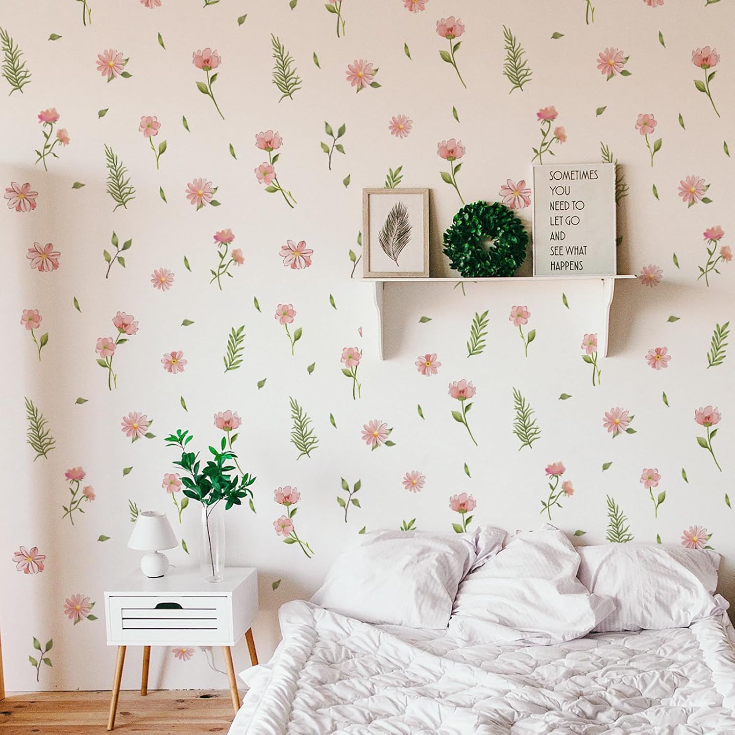 Detalle de Boho Flower Wall Decals PVC