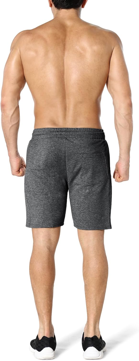 Thumbnail 1 de ZENWILL men’s cotton gym shorts with zip pockets and drawstring