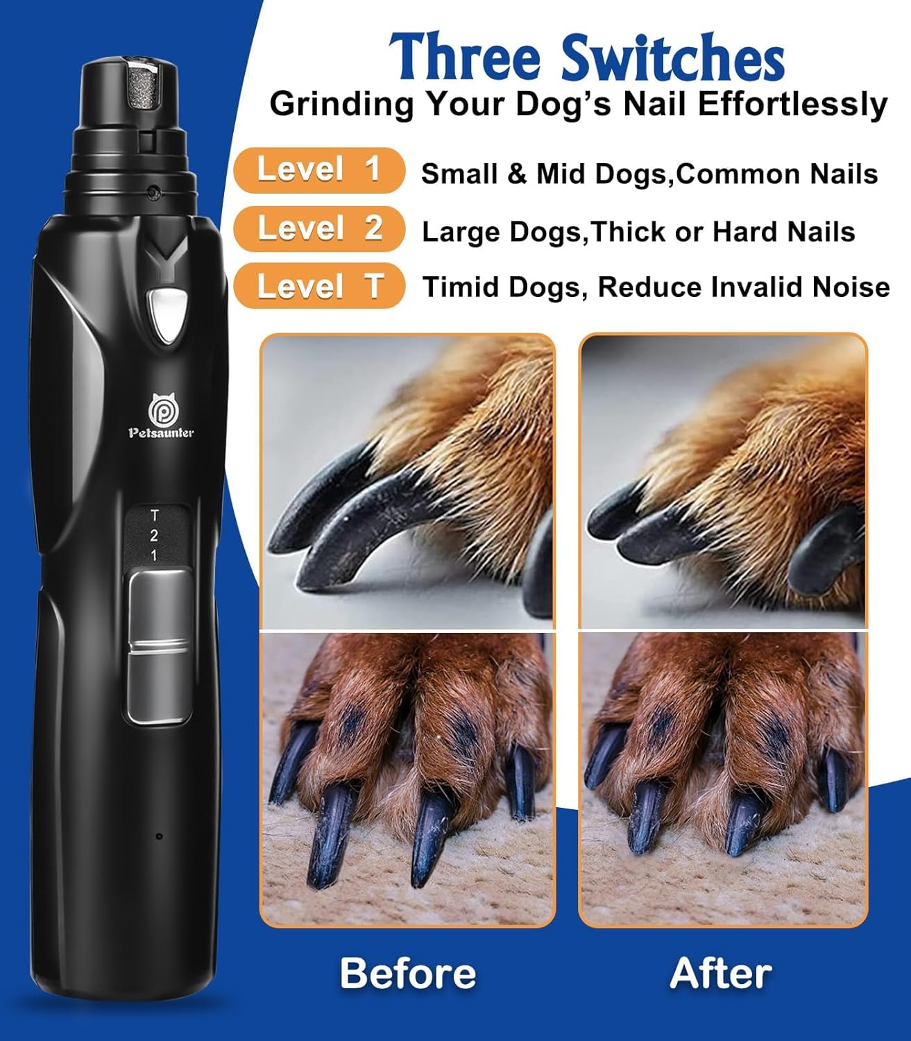 Thumbnail 3 de Petsaunter Dog Nail Grinder 2-Speed with LED
