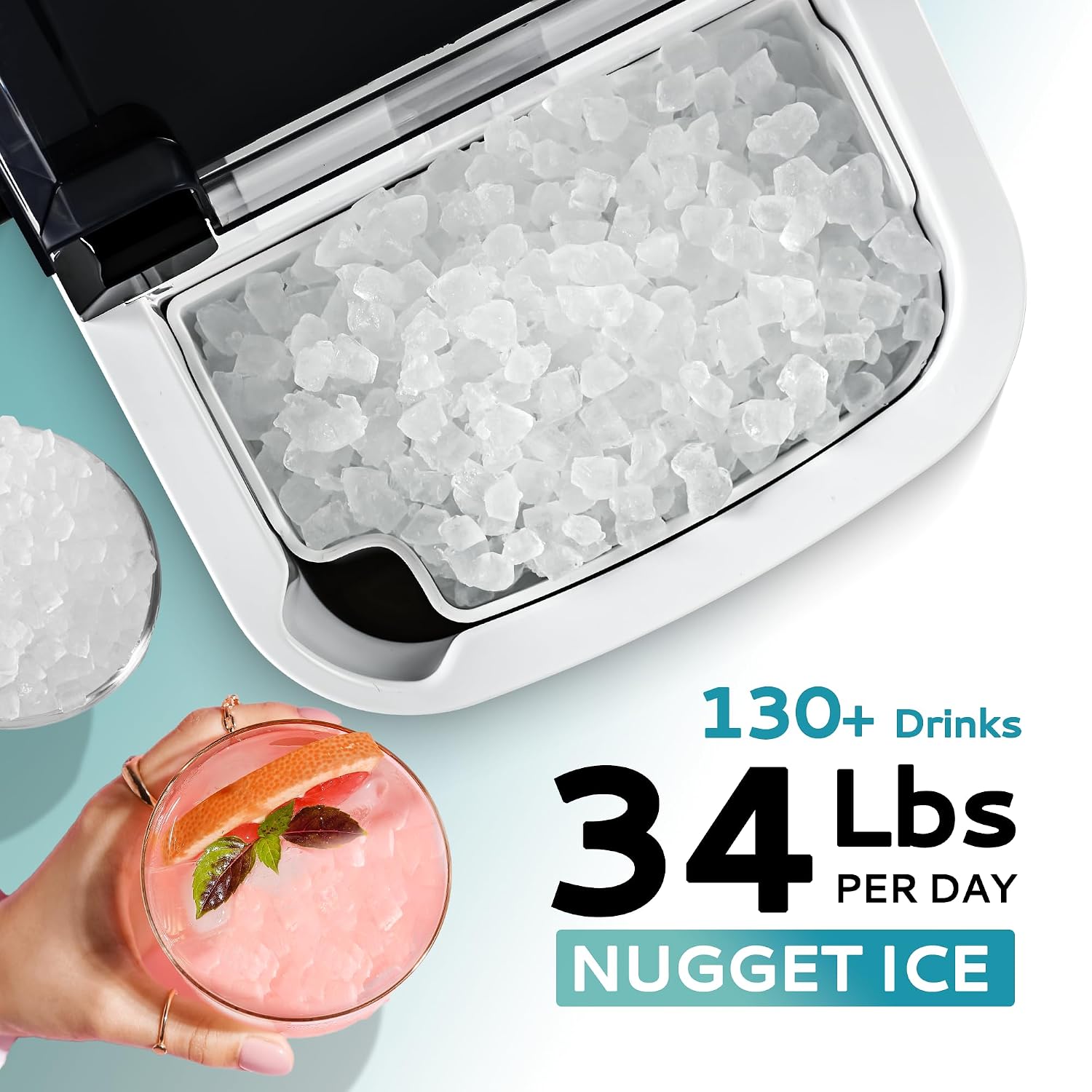 Thumbnail 1 de EUHOMY Nugget Ice Maker 34 lb Capacity