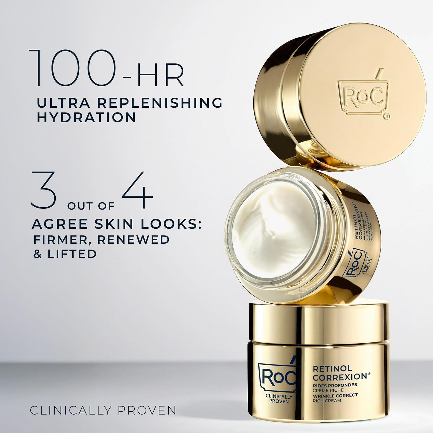 Detalle de RoC Deep Wrinkle Rich Cream, Fragrance-Free Daily Firming Moisturizer, 50 mL