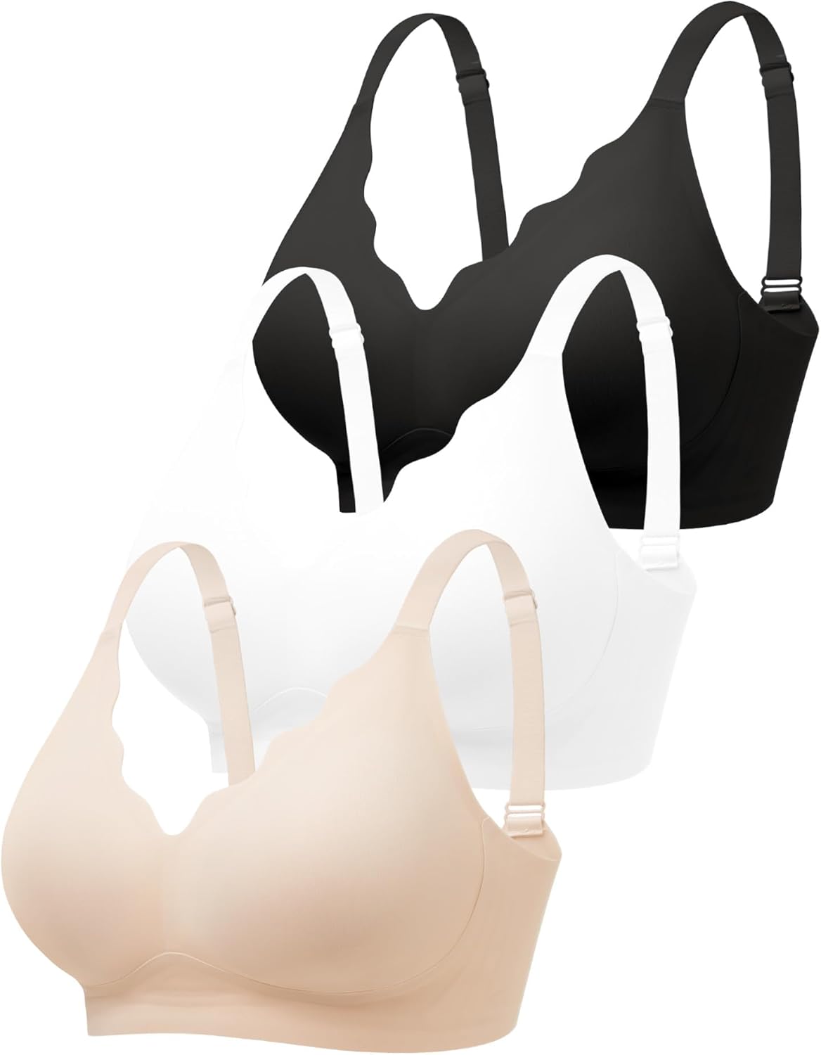 Detalle de Bügelloses BH für Damen ohne Bügel mit Unterstützung – nahtloses Bralette mit gepolsterten 3D-Schalen (A–D)