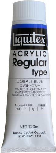 Detalle de Liquitex 0101040 アクリル絵具 レギュラータイプ コバルトブルー 120ml