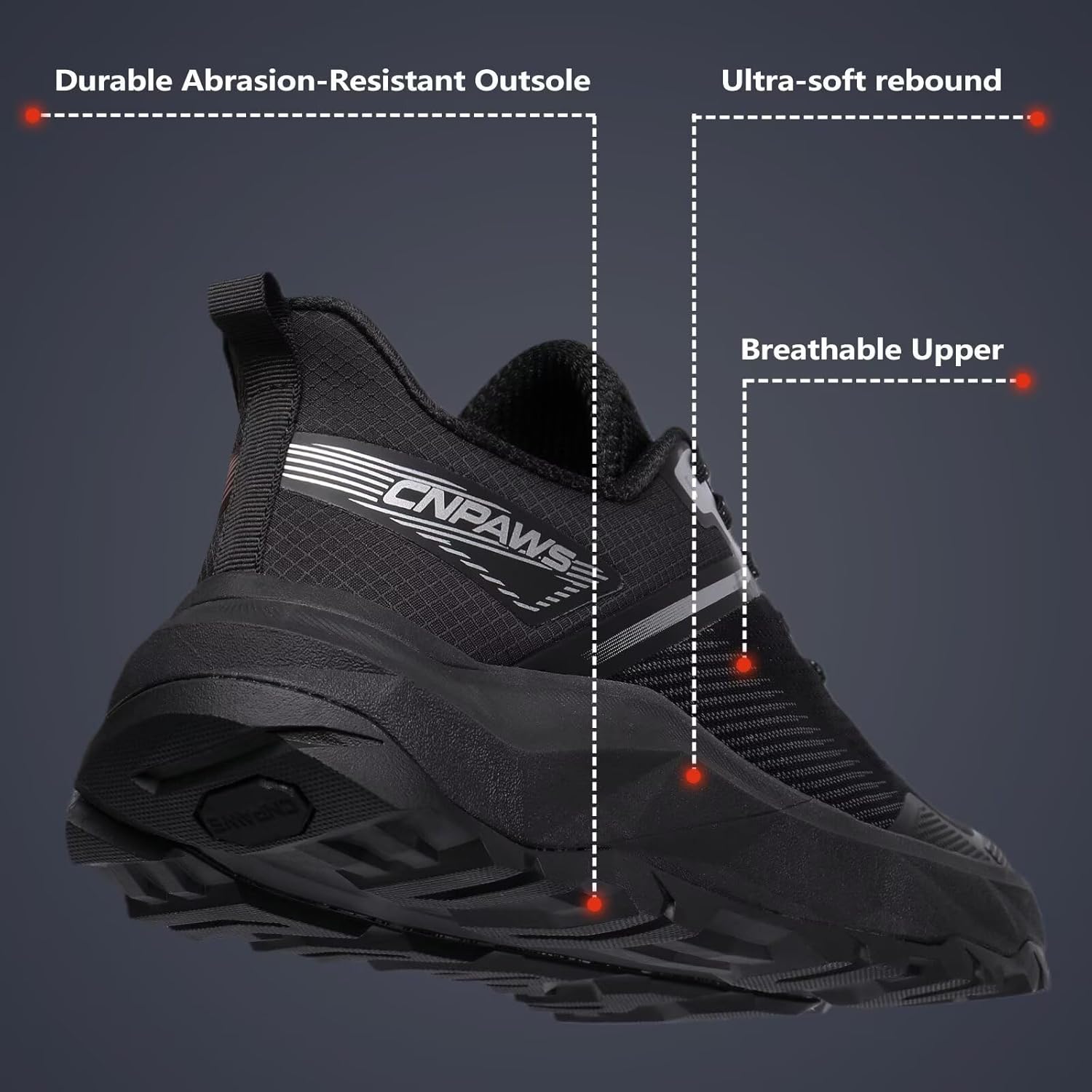 Thumbnail 3 de CNPAWS Wide Trail Running Shoes with Wide Toe Box — Barefoot-Style Road & Trail Sneakers