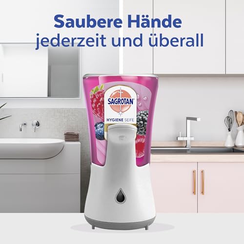 Detalle de Sagrotan No-Touch Nachfüller Wildbeeren – 5 x 250 ml Seife für automatischen Seifenspender