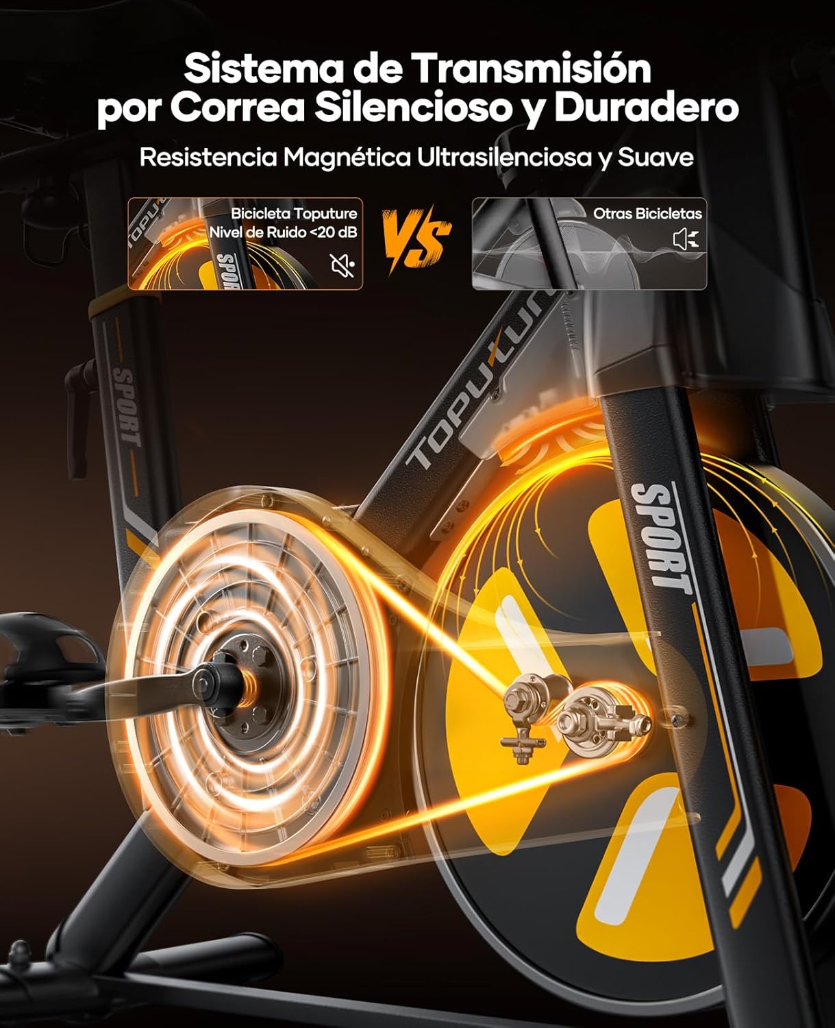 Thumbnail 1 de Toputure 2026 Bicicleta Estática Electromagnética con 32 Niveles, App y Pantalla Táctil