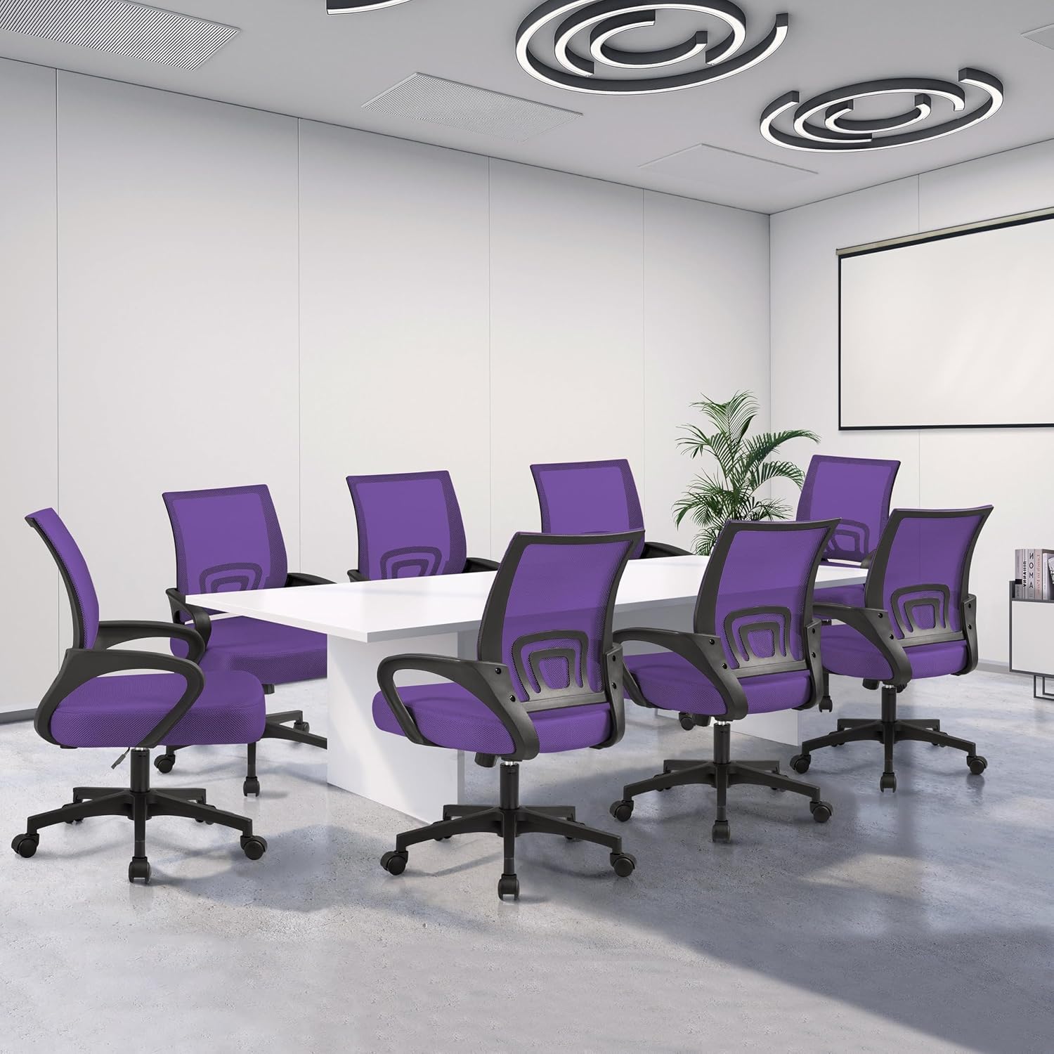 Thumbnail 6 de Yaheetech Mesh Office Chair, Purple