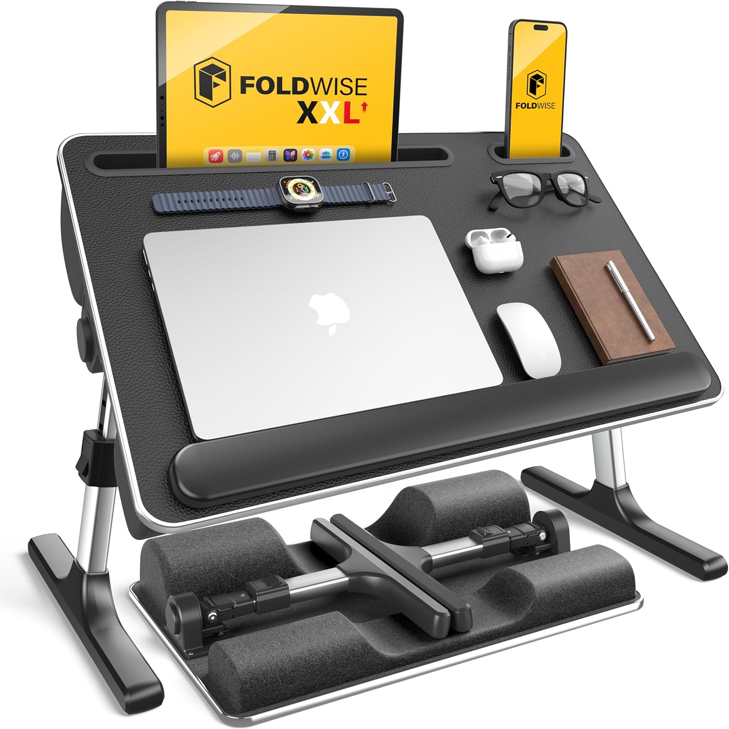 Detalle de FoldWise 2-in-1 Bed Table & Lap Desk 28.3–39.8 cm