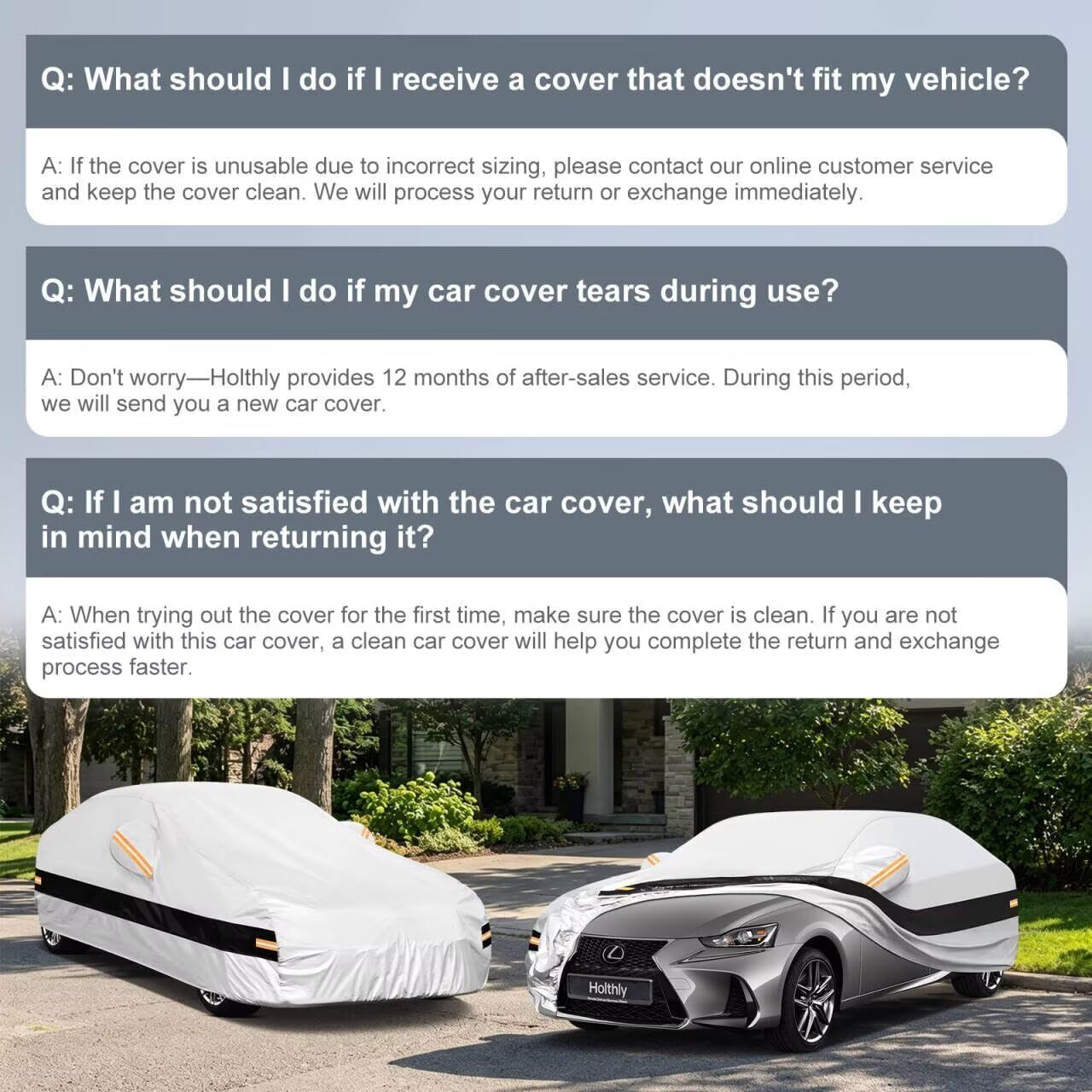 Thumbnail 5 de Holthly 10-Layer All-Season Car Cover for Lexus IS 250/300/350 (1998-2020) — Weatherproof Sedán Exterior Protection
