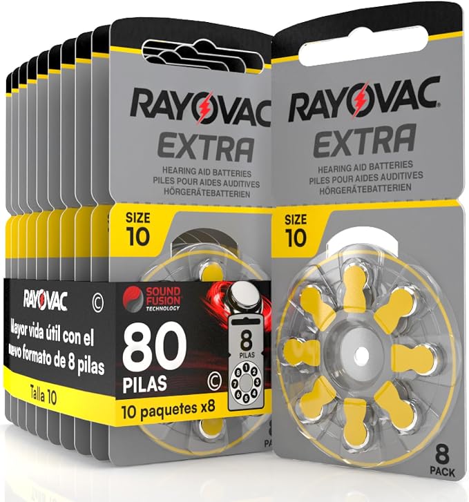 Rayovac Extra 10 Pilas para Audífonos 🔋 (80 unidades)