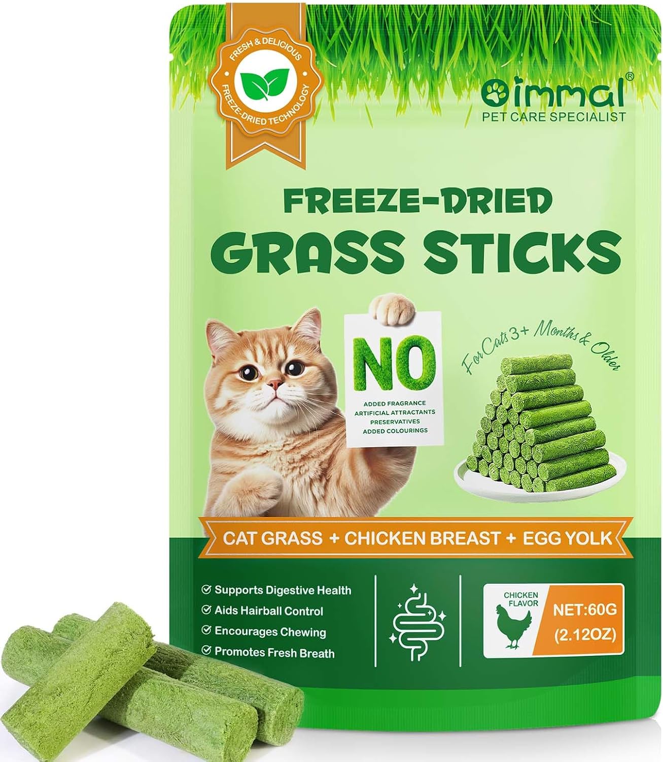 Katzengras Snack Sticks 60g Hühnchengeschmack