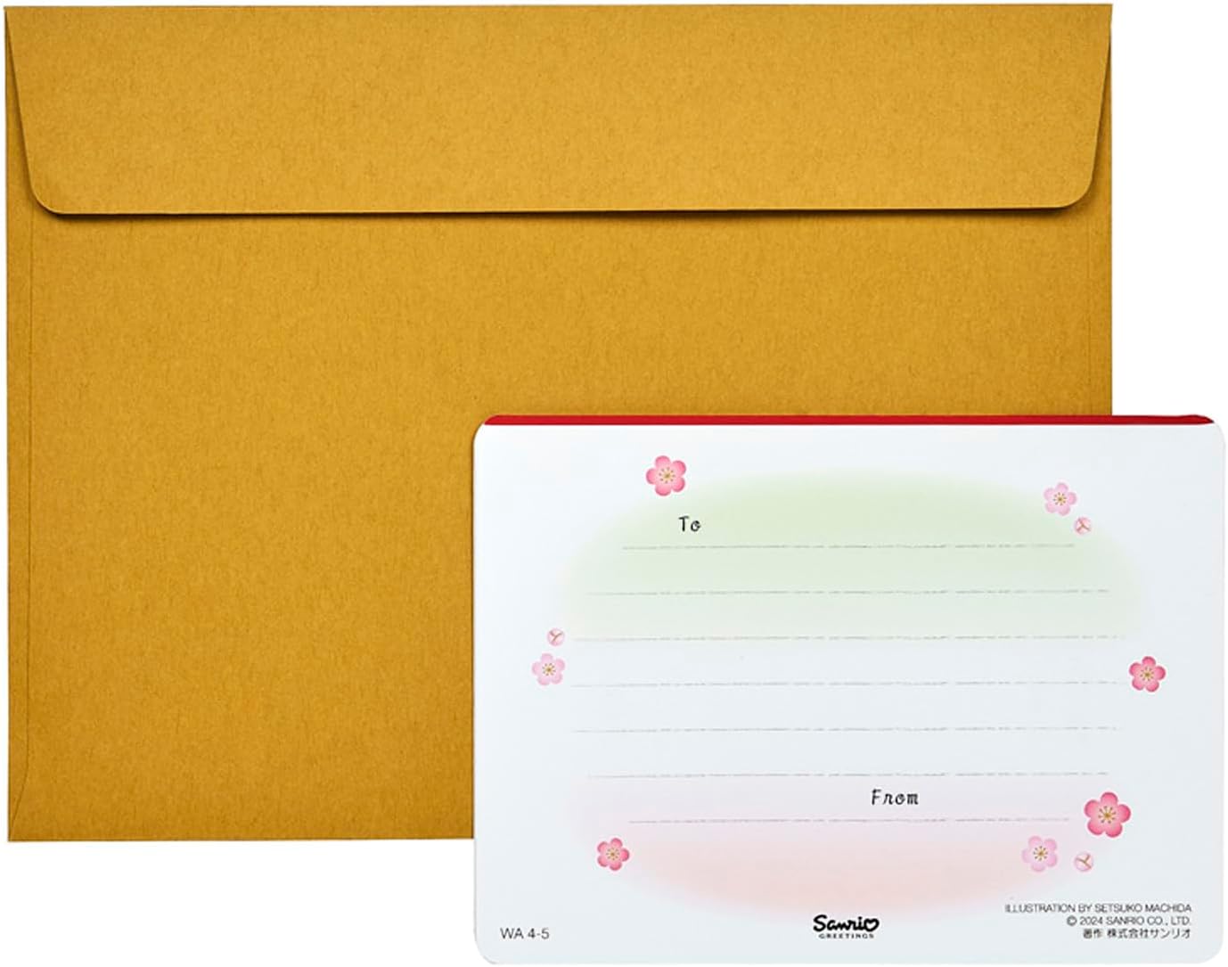 Detalle de サンリオ WA4-5 招き猫の多目的メッセージカード 自立式・封筒付き