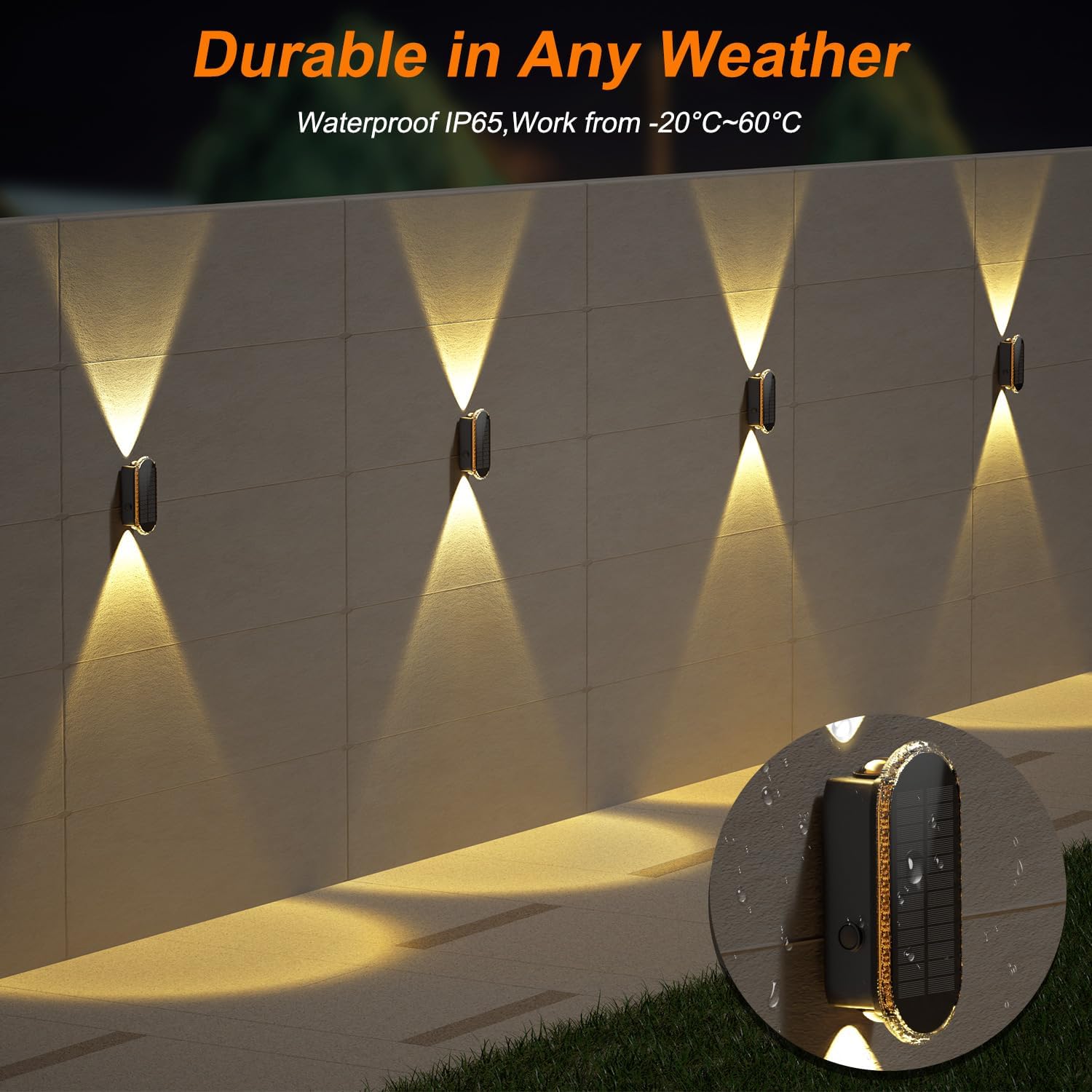 Thumbnail 4 de ELLASAY Solar Fence Lights 8PK 3000K–6000K