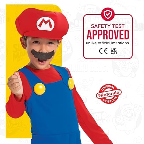 Thumbnail 7 de Disguise Super Mario - Disfraz Super Mario Oficial - Incluye Bigote y Gorro - Talla S de 4/6 Años