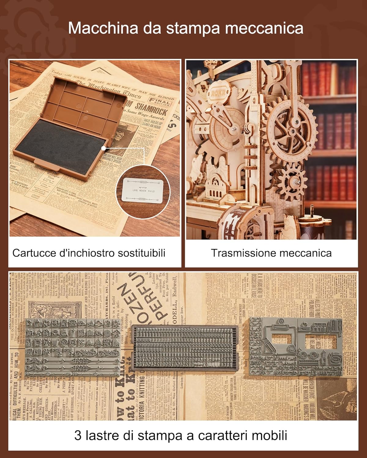 Detalle 2 de ROKR LK602 Puzzle 3D in legno 303 pezzi 🧩