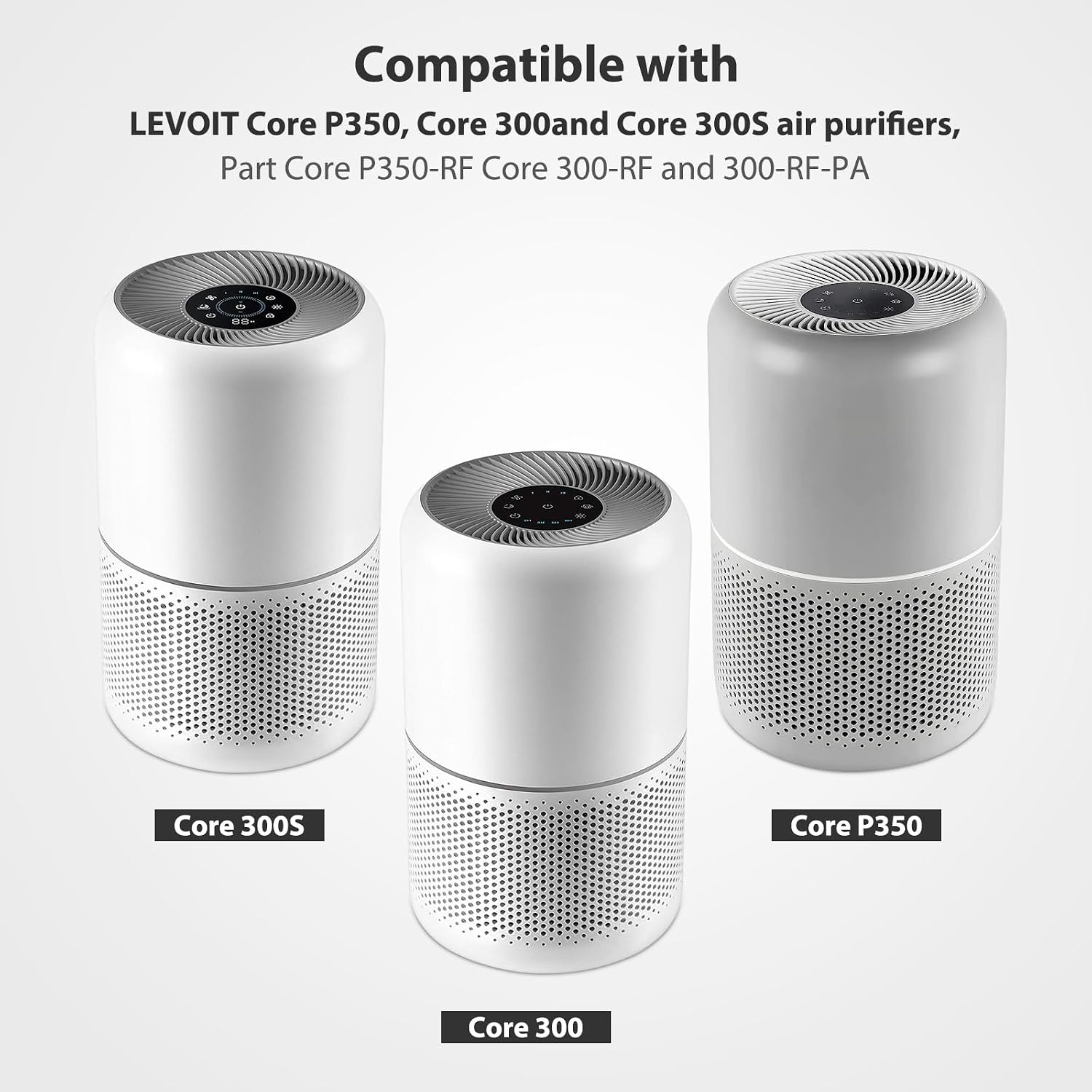 Detalle de Colorfullife Model 1 Core 300-P Compatible Air Purifier Filter, 2-Pack