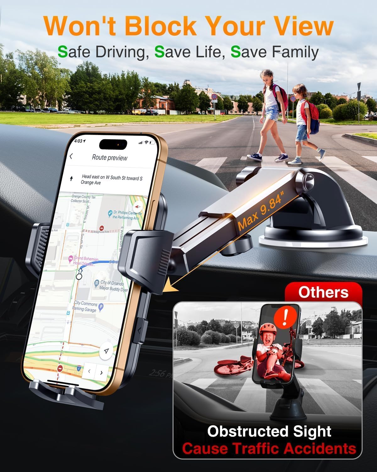 Thumbnail 6 de VANMASS 2026 Car Phone Mount with 3 Mounting Options and Adjustable Arm