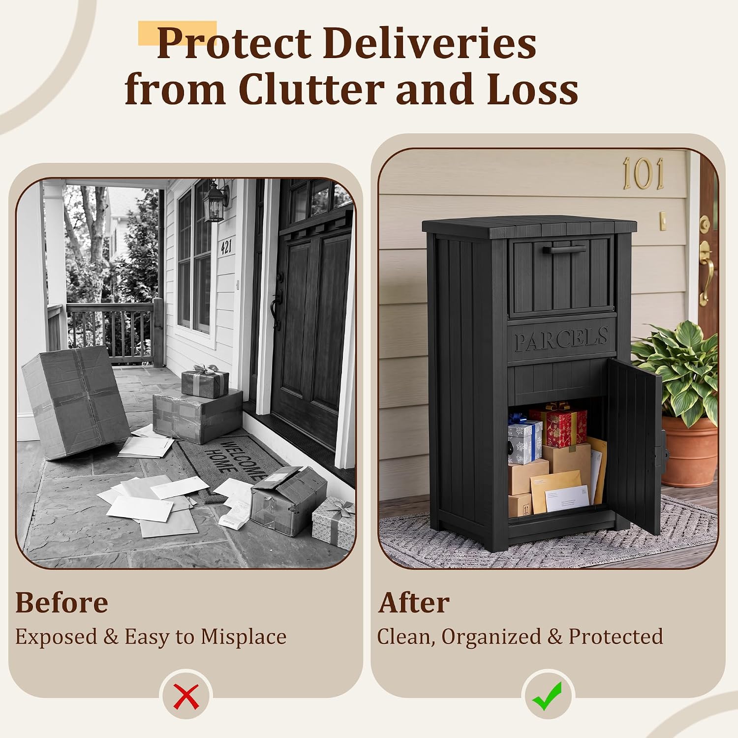 Detalle de ATMELT Outdoor Package Delivery Box 120-Gallon