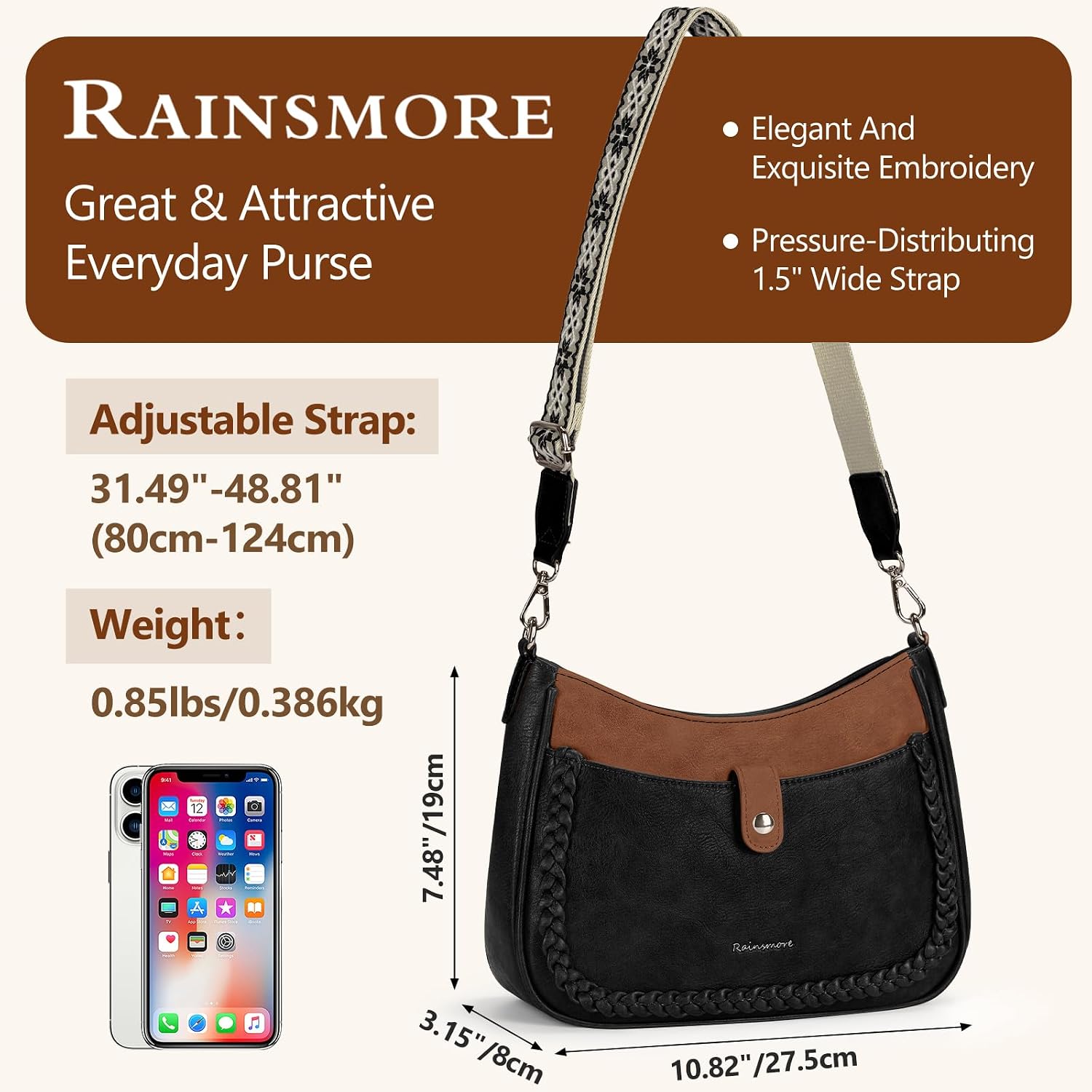 Thumbnail 2 de RAINSMORE Crossbody Bag for Women
