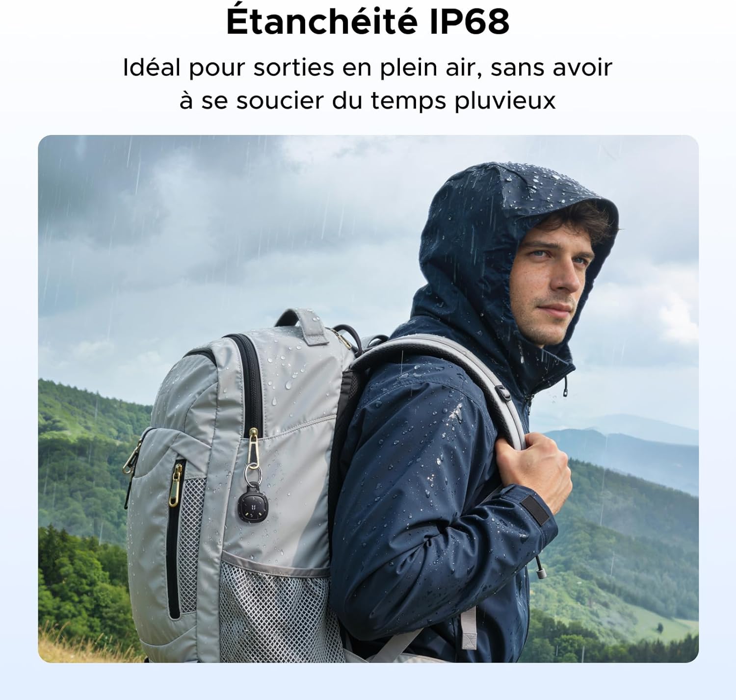 Detalle de UGREEN FineTrack Mini 2 Finder Tag 110 dB Fluorescent – Lot de 4 (Find My iOS uniquement)