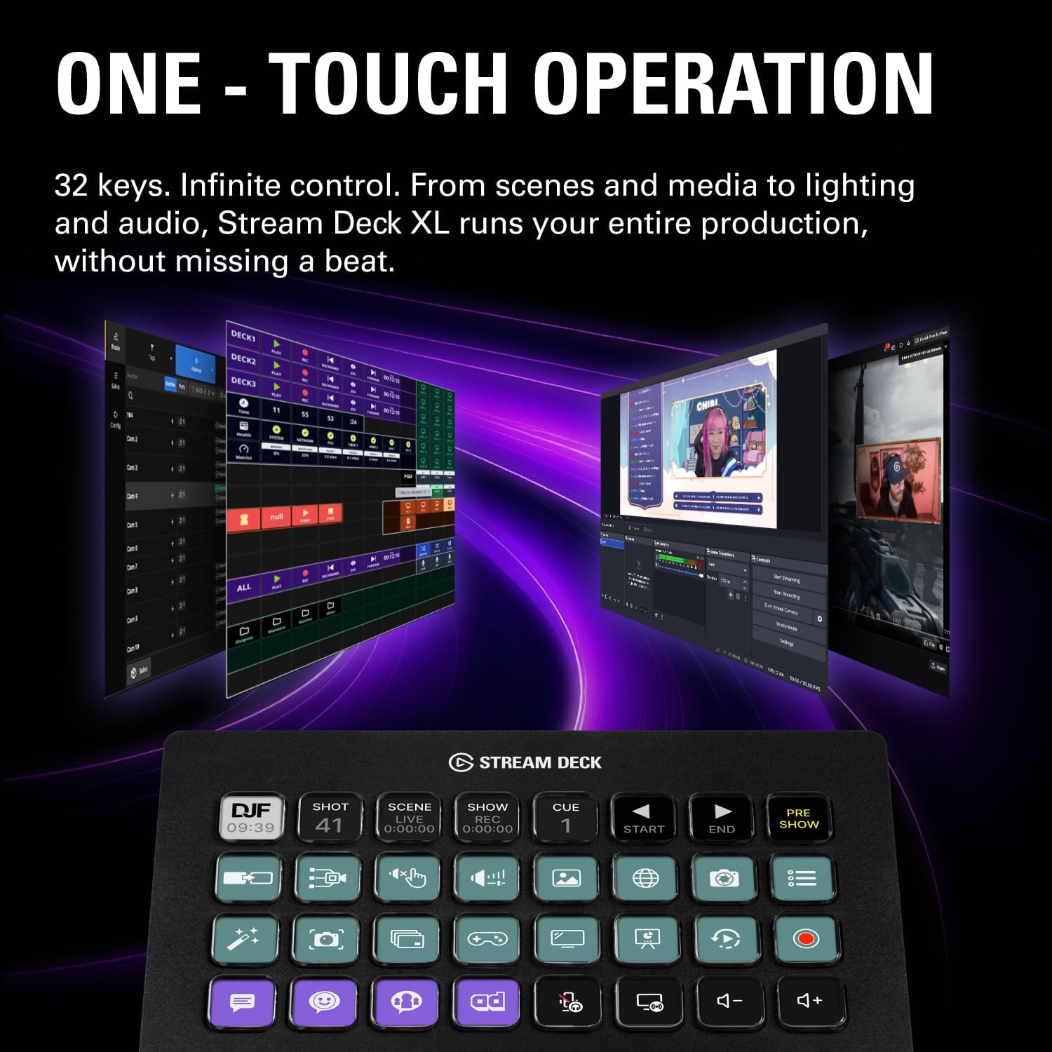 Thumbnail 3 de Stream Deck XL 32 macro keys controller