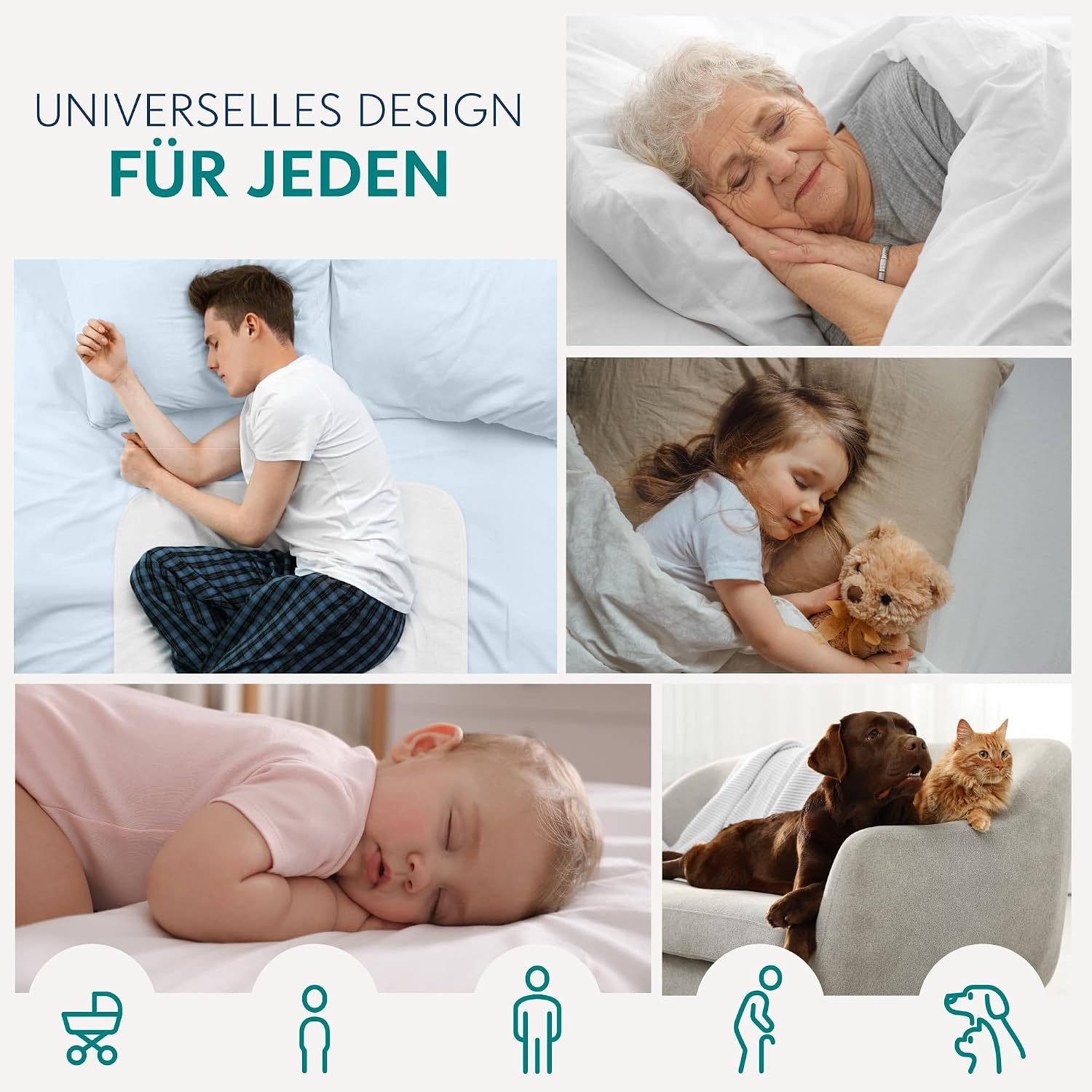 Thumbnail 5 de Dreamzie Inkontinenzunterlage Waschbar 50 x 70 cm – 4er-Set, saugfähig & wasserdicht