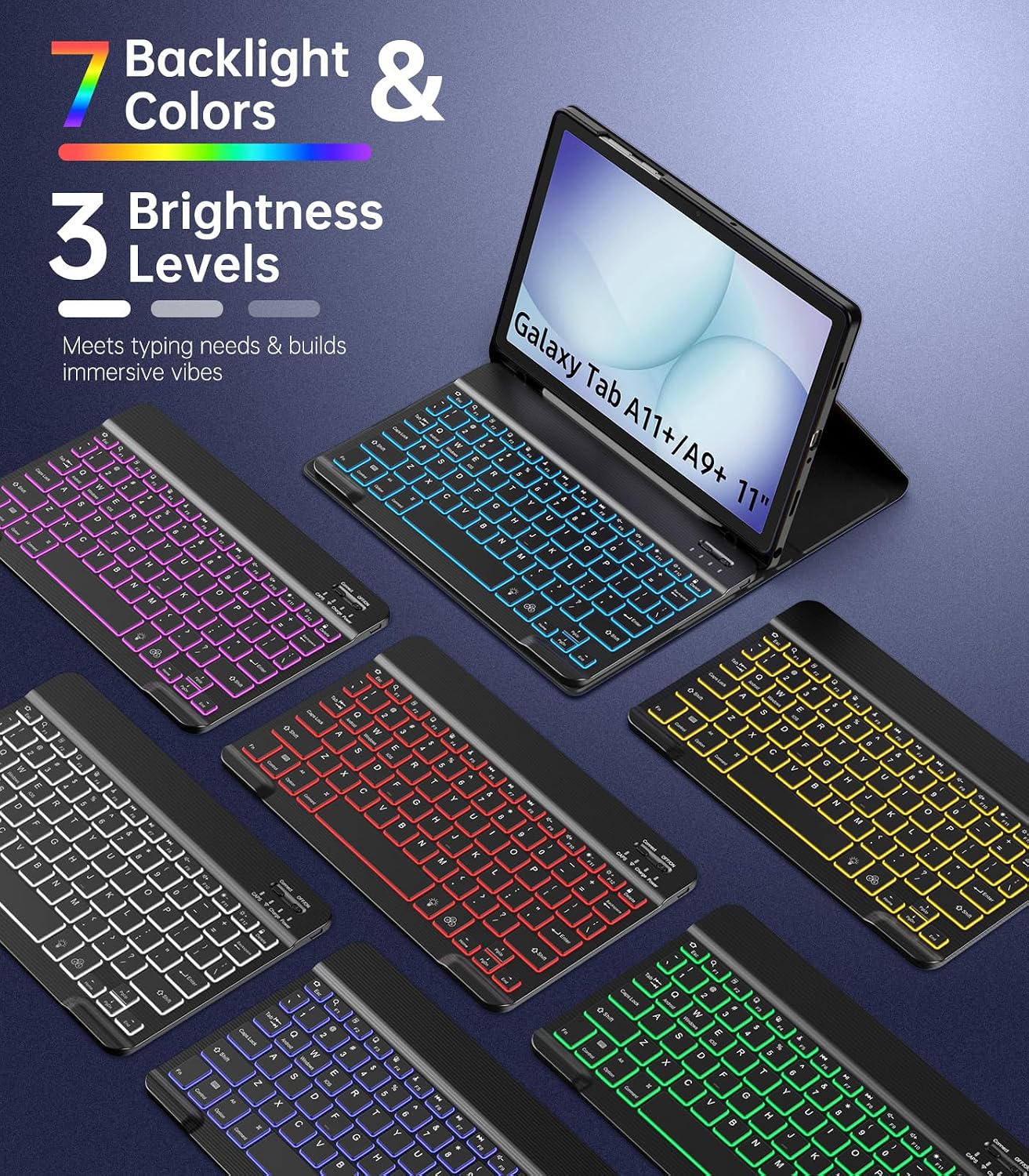 Detalle de MoKo Keyboard Case for Galaxy Tab A11+/A9+ 11-inch