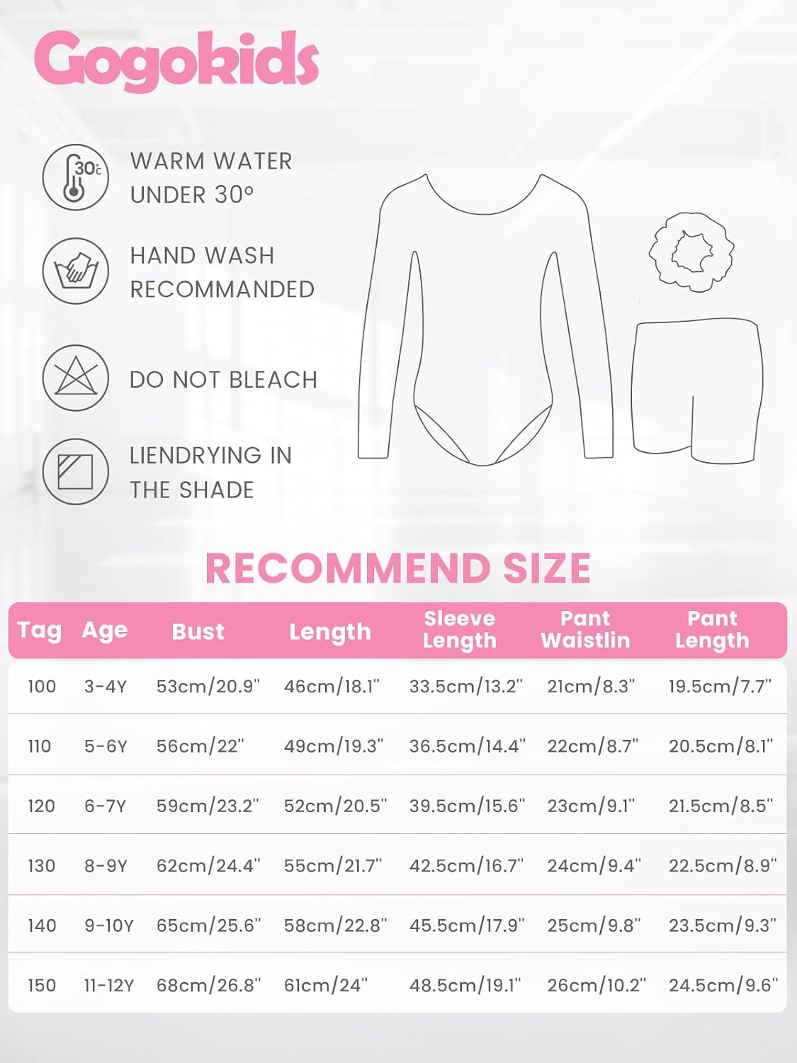 Thumbnail 4 de Gogokids Three-Piece Gymnastics Leotards for Girls