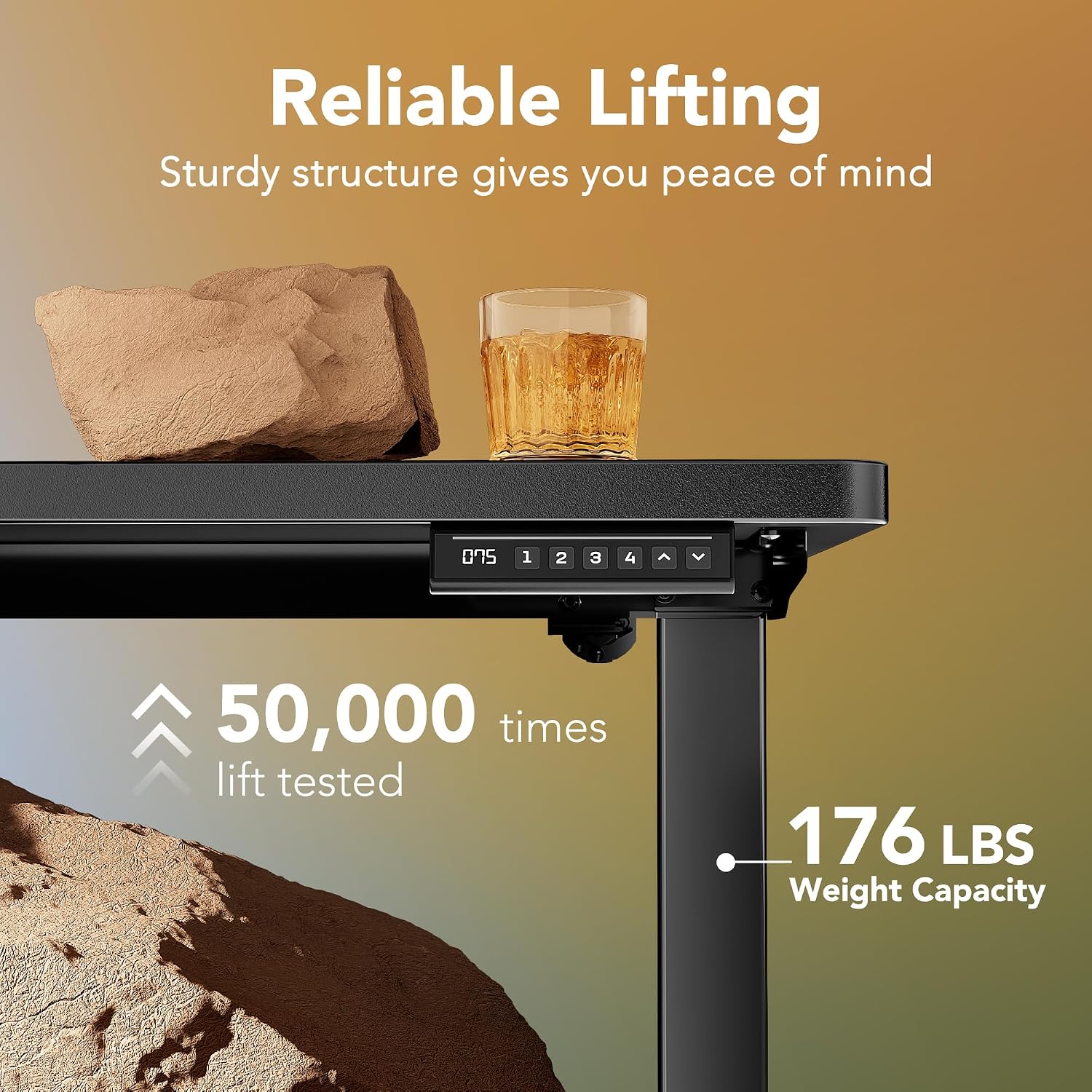 Detalle 2 de HUANUO Electric Standing Desk, 40 x 24 Inches