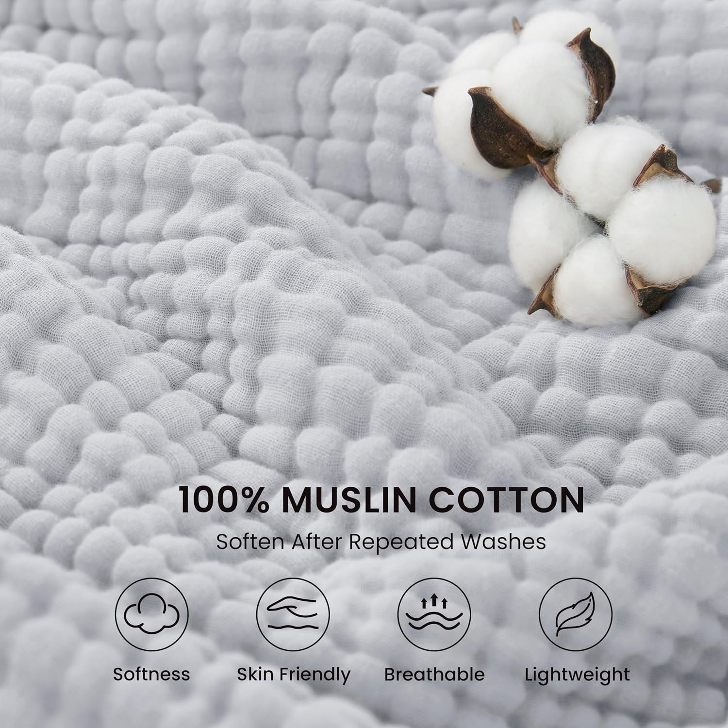 Thumbnail 1 de Love's cabin Cotton Muslin Throw Blanket