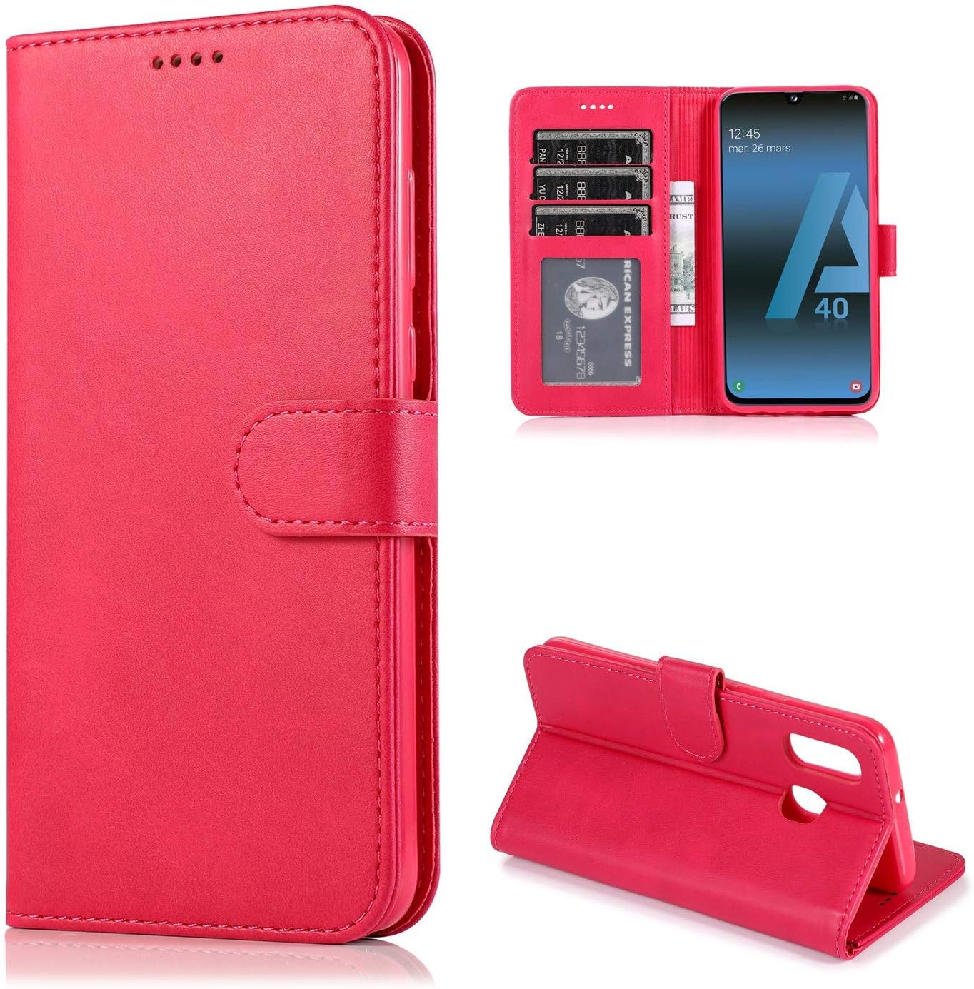 Thumbnail 3 de CTIUYA Schutzhülle Galaxy A20E Leder Flip Hülle dunkelblau