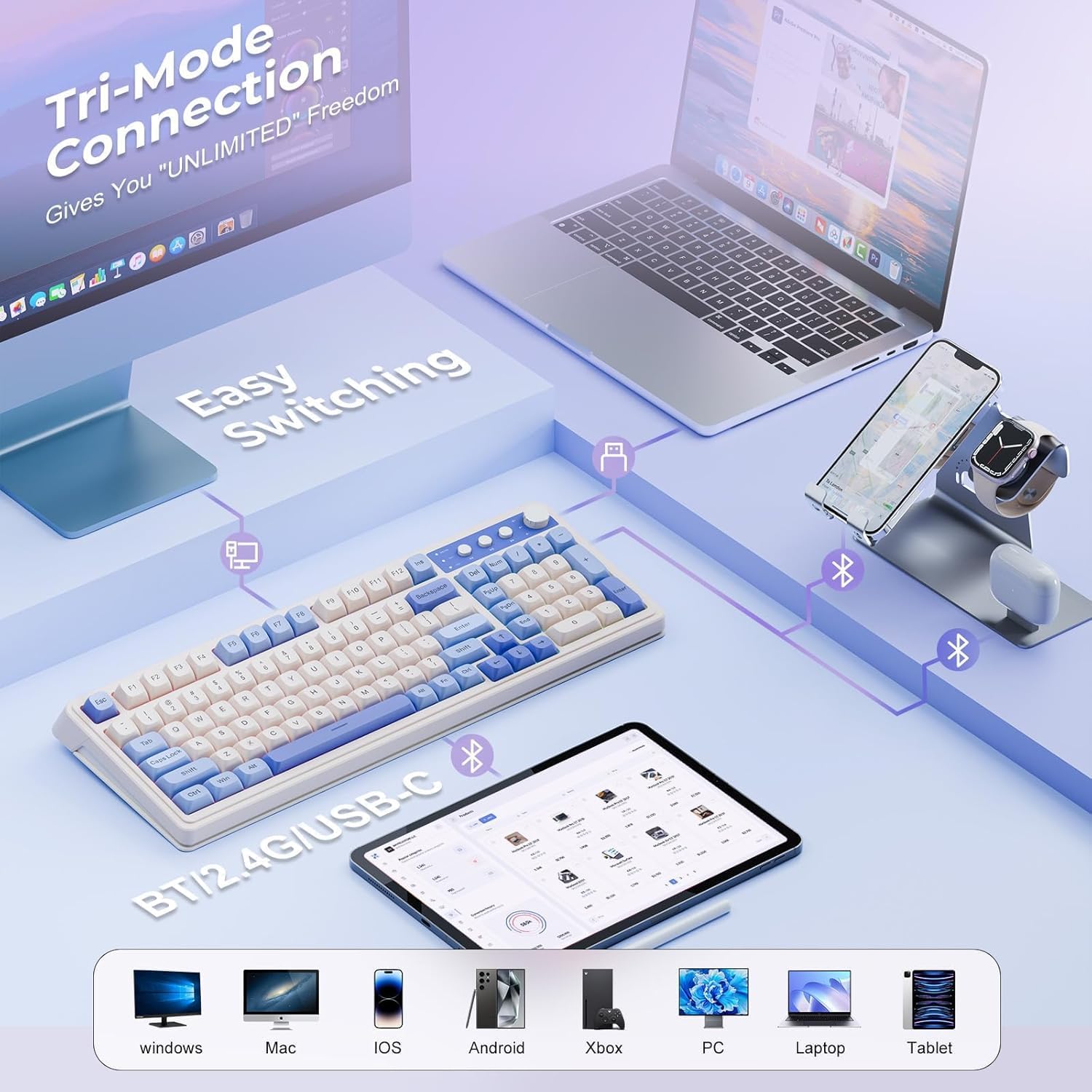 Thumbnail 2 de AULA S99 Gaming Keyboard review: a practical 96% wireless macro keyboard for multi-device setups