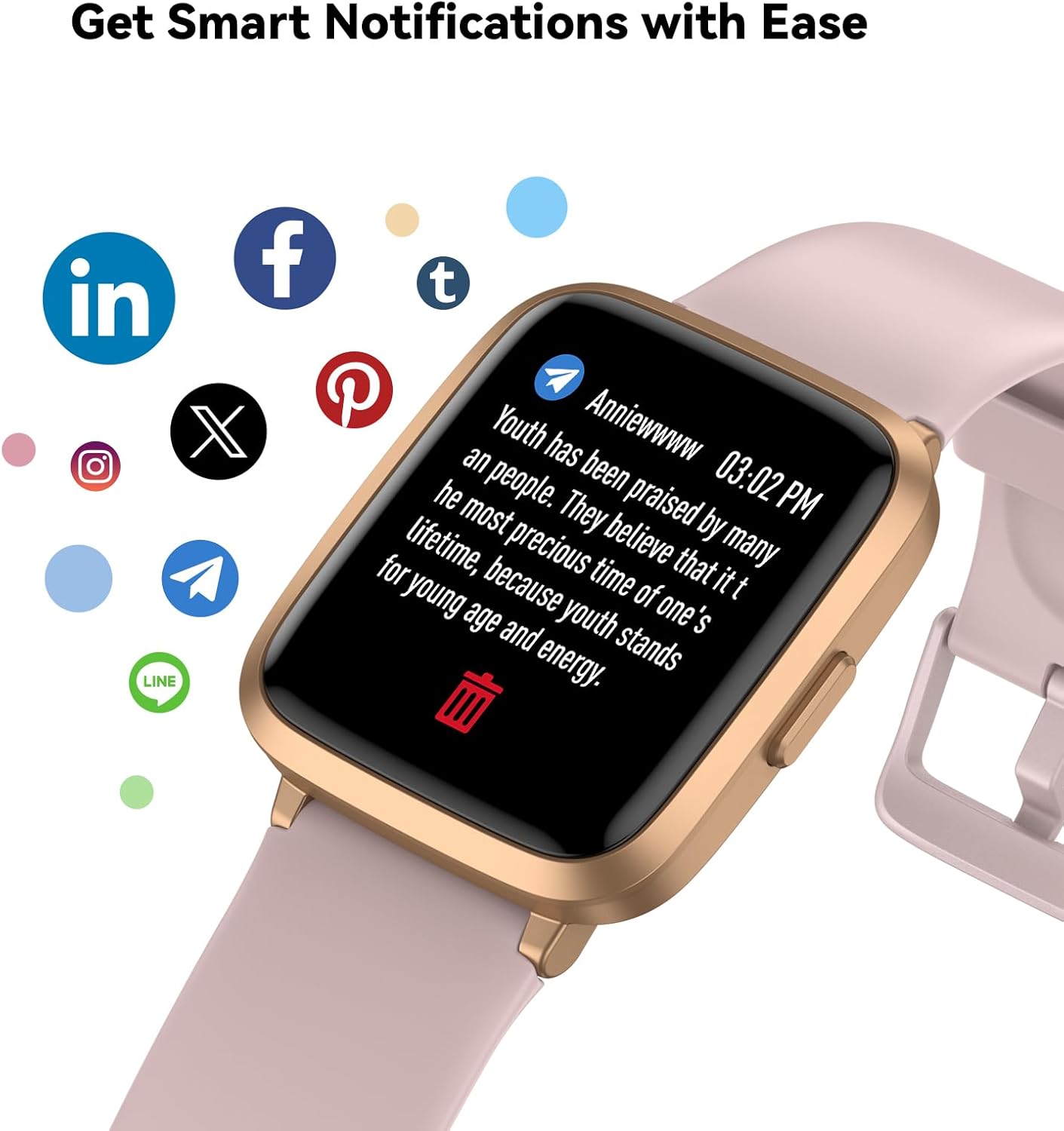 Thumbnail 4 de LIVIKEY Fitness Tracker Watch with Heart Rate Monitor