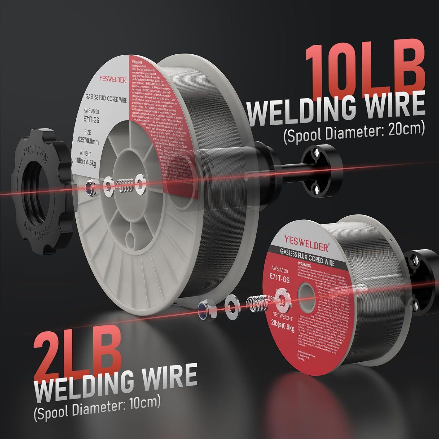 Thumbnail 4 de YESWELDER 185A saldatrice MIG/MAG 6 in 1 multiprocesso con display digitale e controllo sinergico