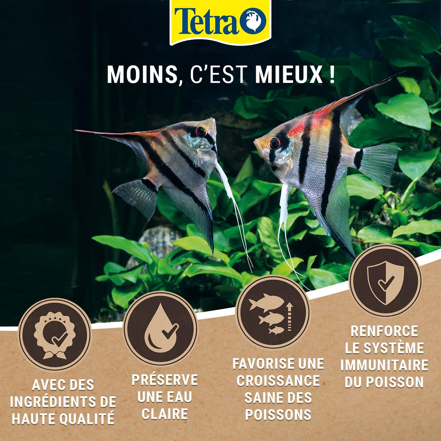 Detalle de TetraMin Flakes Nutri Evolution — Aliment complet en flocons pour poissons tropicaux (500 ml, boîte PET recyclé)