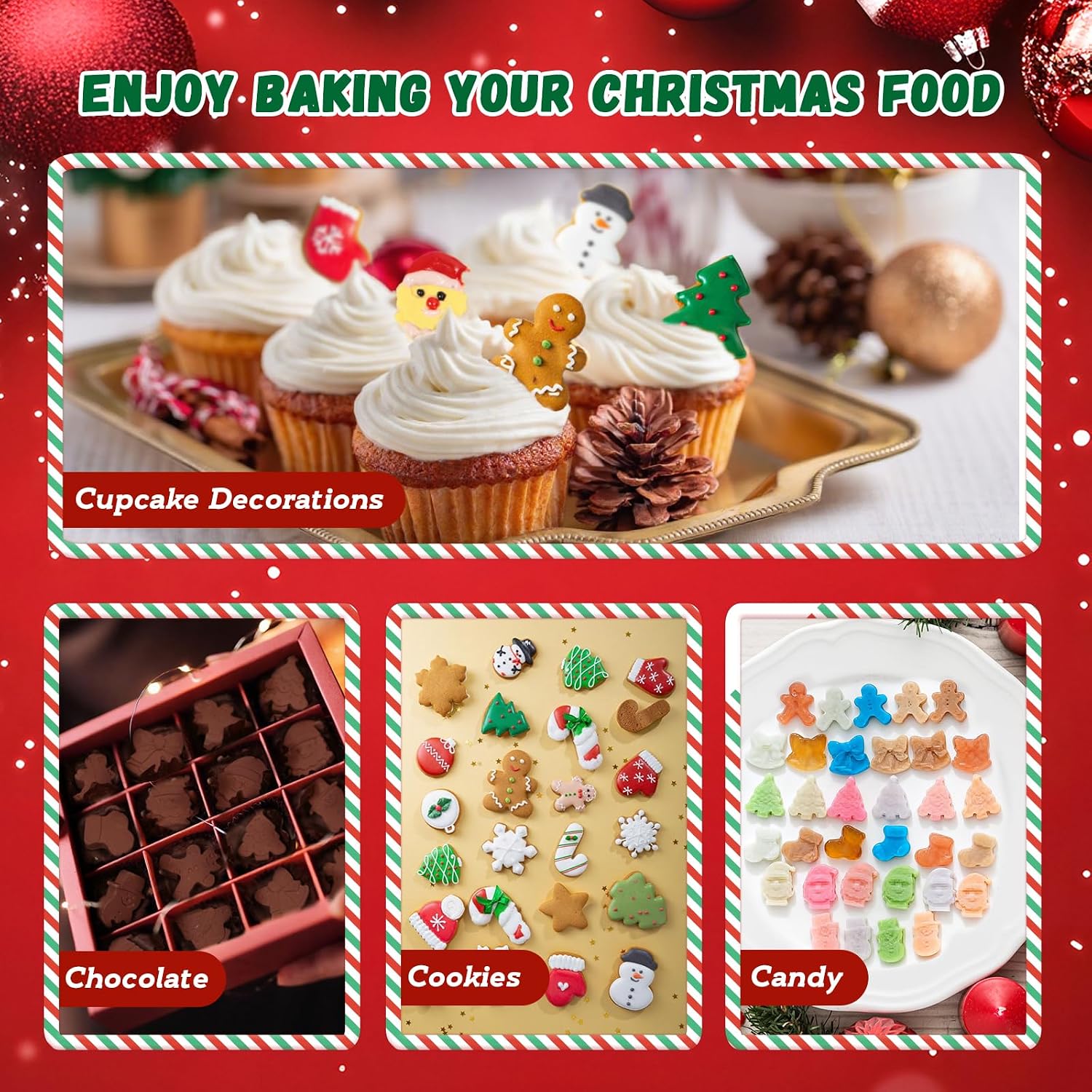 Thumbnail 6 de LUBOXIN Christmas Silicone Mould 72 cavities