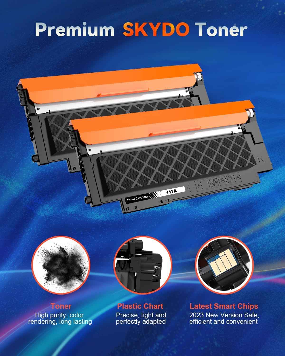 Thumbnail 3 de Skydo 117A Black Toner Cartridges (Compatible with HP W2070A) for HP Colour Laser MFP Printers