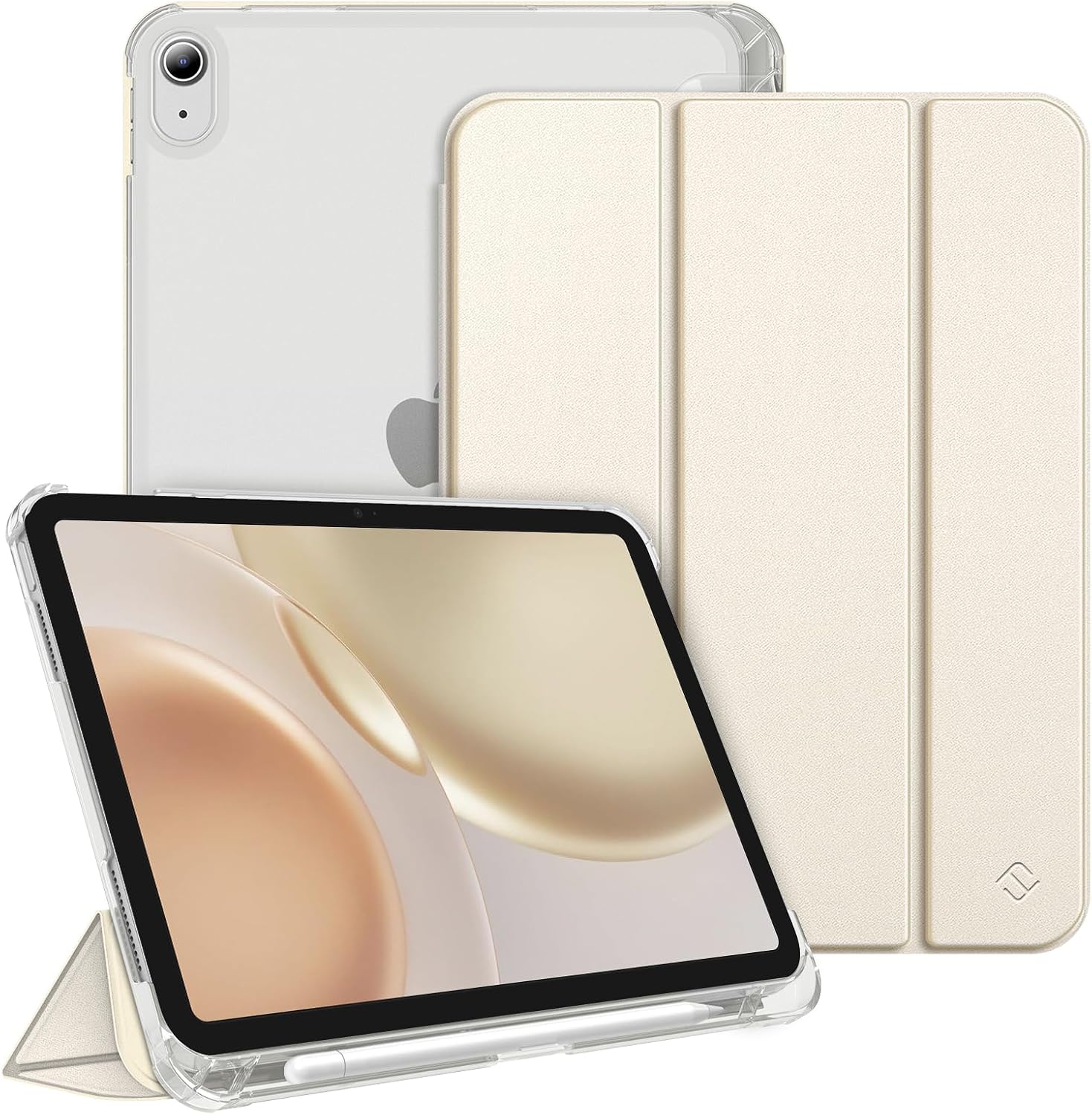 Detalle de FINTIE Case for iPad (A16) 11th Gen 2025 / iPad 10th Gen 2022 – Ultra Slim with Pencil Holder, Auto Wake/Sleep, Starlight