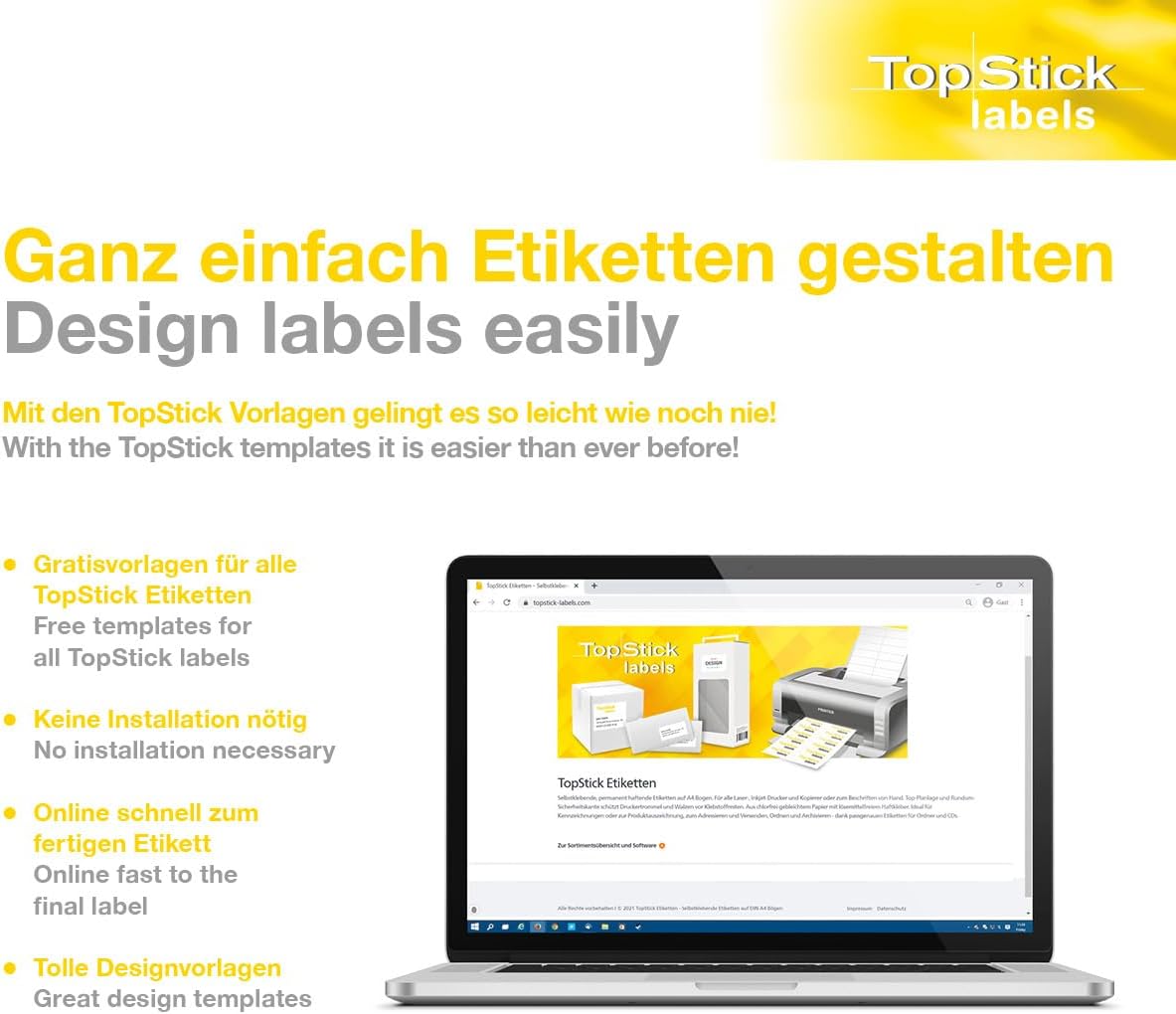 Thumbnail 6 de TopStick 8758 Adressetiketten – 99,1 x 67,7 mm, 800 Stück (100 Blatt, 8 Etiketten pro A4)