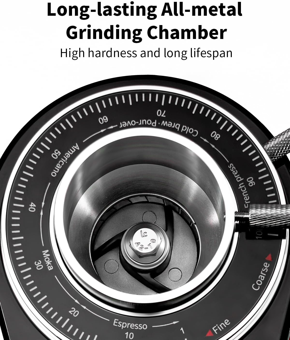 Detalle de SHARDOR Professional 64mm Burr Coffee Grinder — 100 settings
