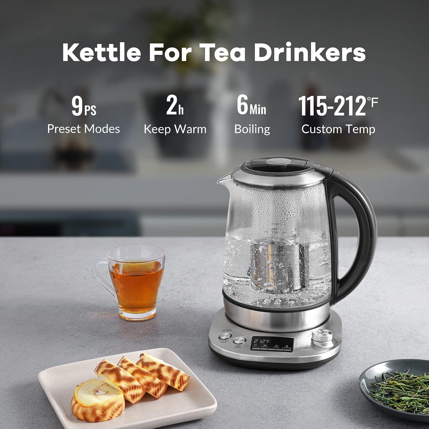 Detalle 2 de Mecity Electric Tea Kettle, 1.7 Liter