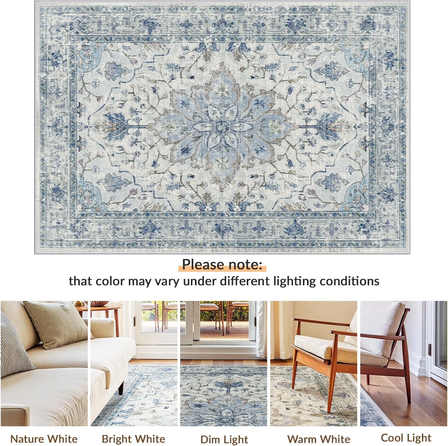 Detalle de INOVADAY vintage area rug 180x270 cm