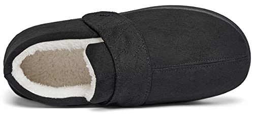 Detalle de Mishansha Chausson Homme Hiver Raisin Noir – Confort chaud et semelle mémoire