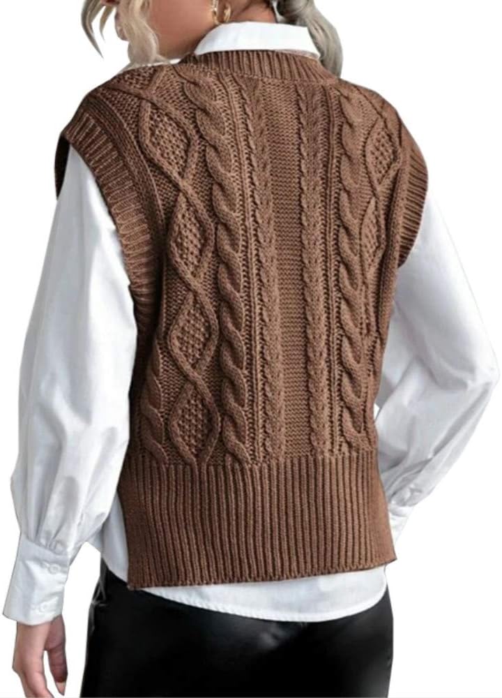 Thumbnail 4 de Women's V-Neck Ribbed Sweater Vest ⚖