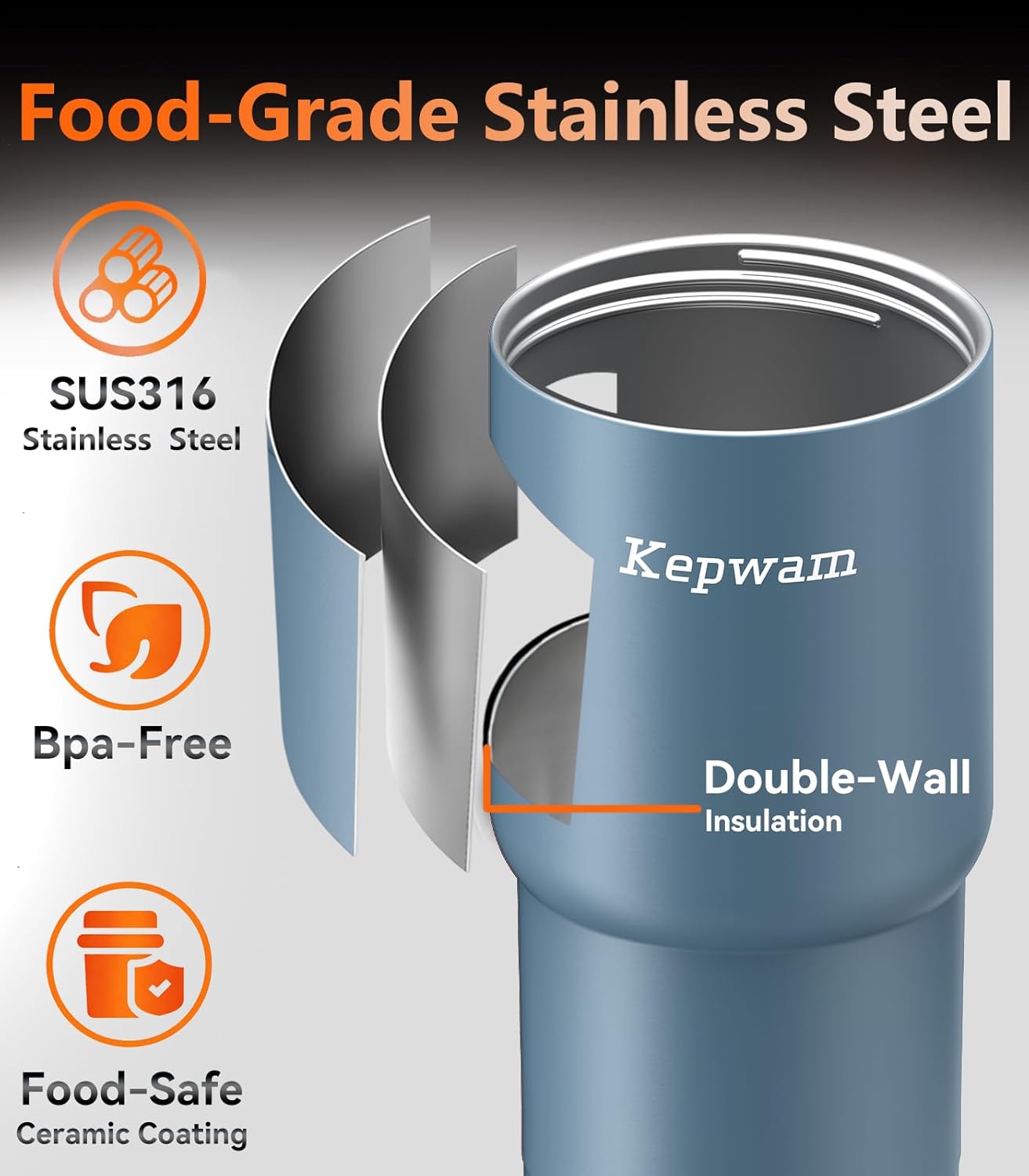 Thumbnail 5 de Kepwam Self-Heating Travel Mug 20oz
